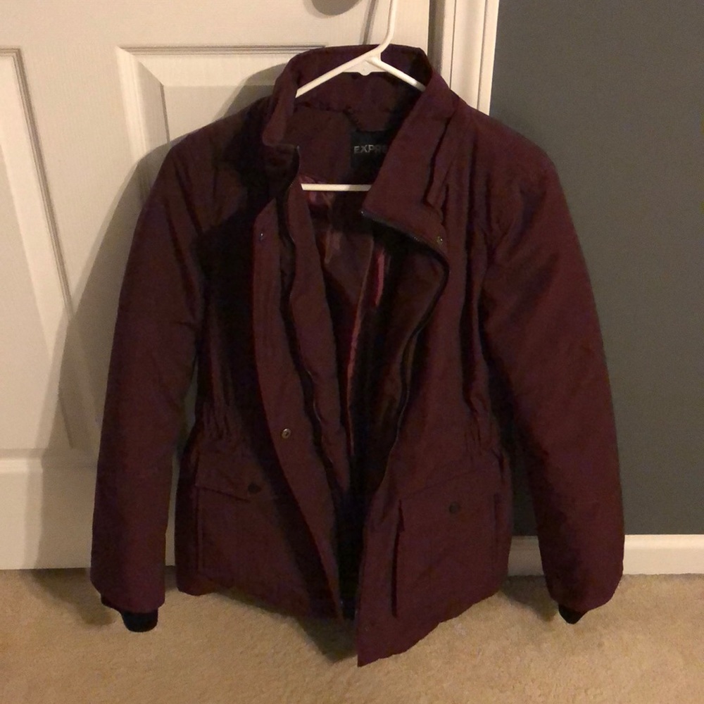 Burgundy winter jacket